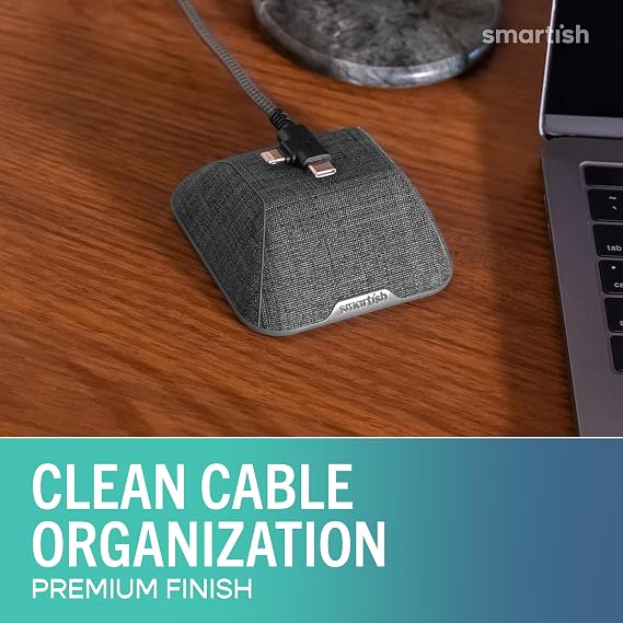 Smartish Magnetic Cord Holder, Cable Wrangler, Nightstand & Desk Organizer