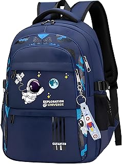 شنطة ظهر بتصميم رائد فضاء - تصميم مجرة فريد مثالي للمدرسة والسفر والانشطة الخارجية، مساحة تخزين واسعة مع جيوب متعددة، سحاب قوي