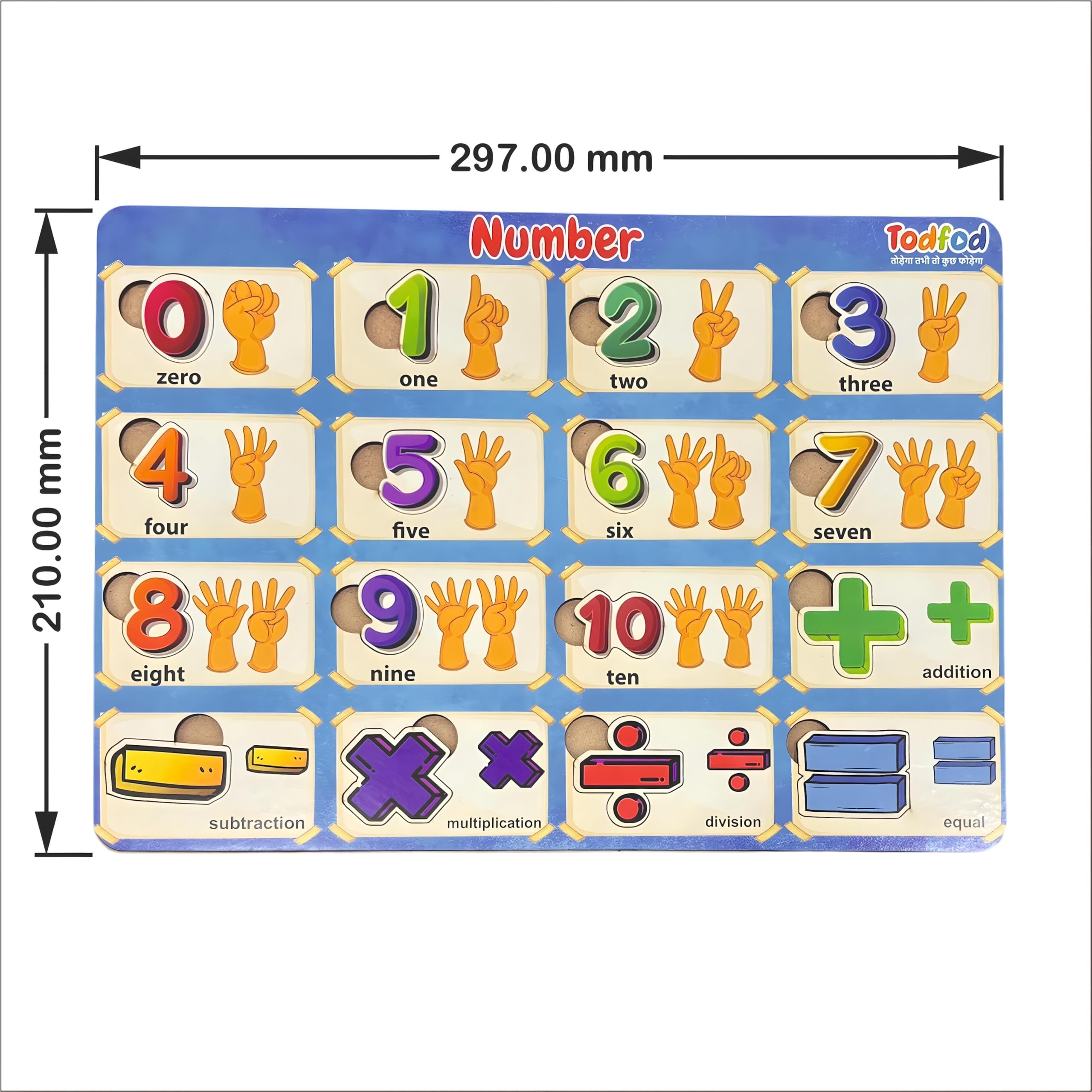 TodFod A to Z Wooden Educational Alphabet Learning Board for Kids