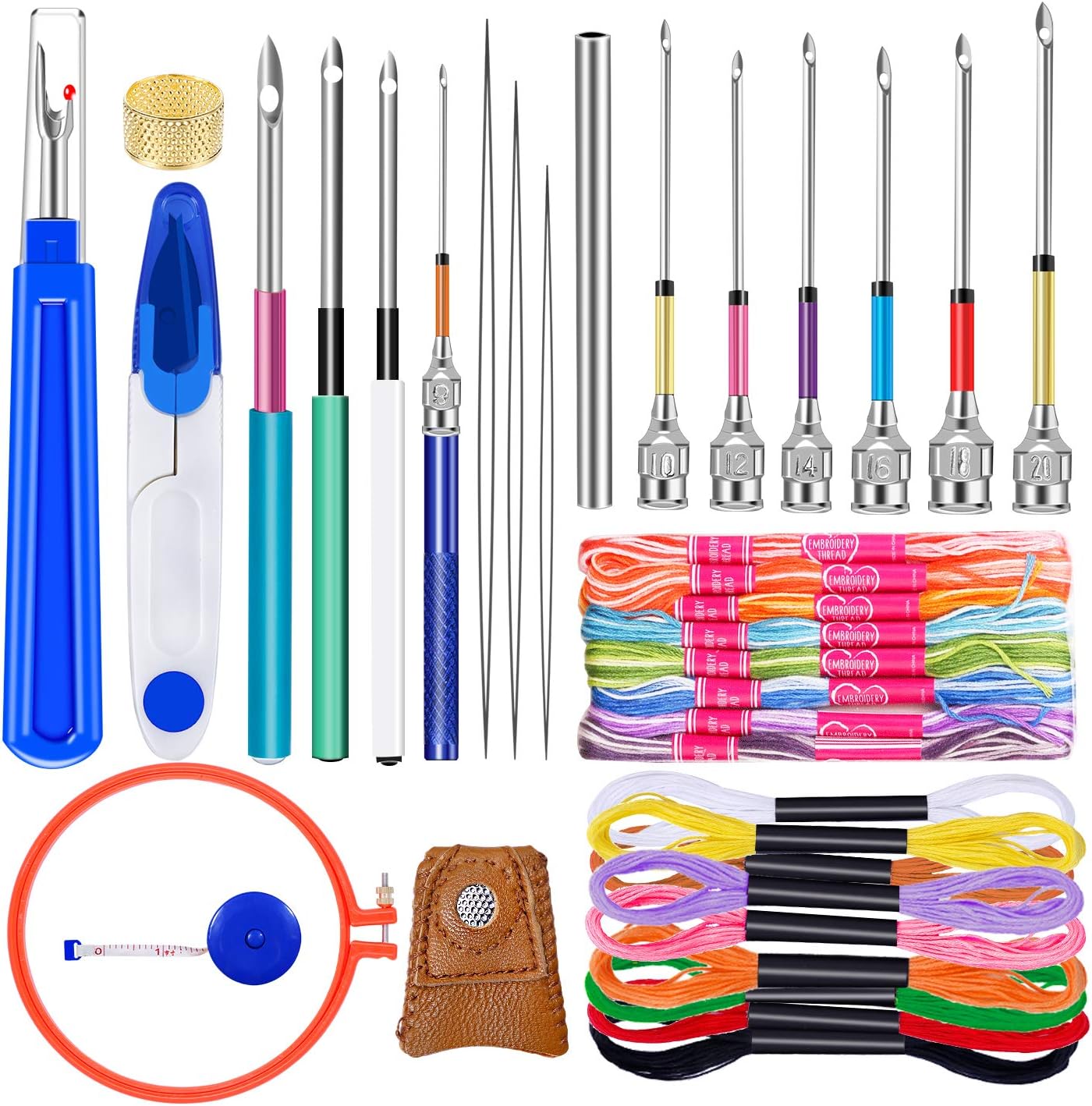Punch Needle Kit, Embroidery Punch Needle, 41 Pcs Punch Needle Tool