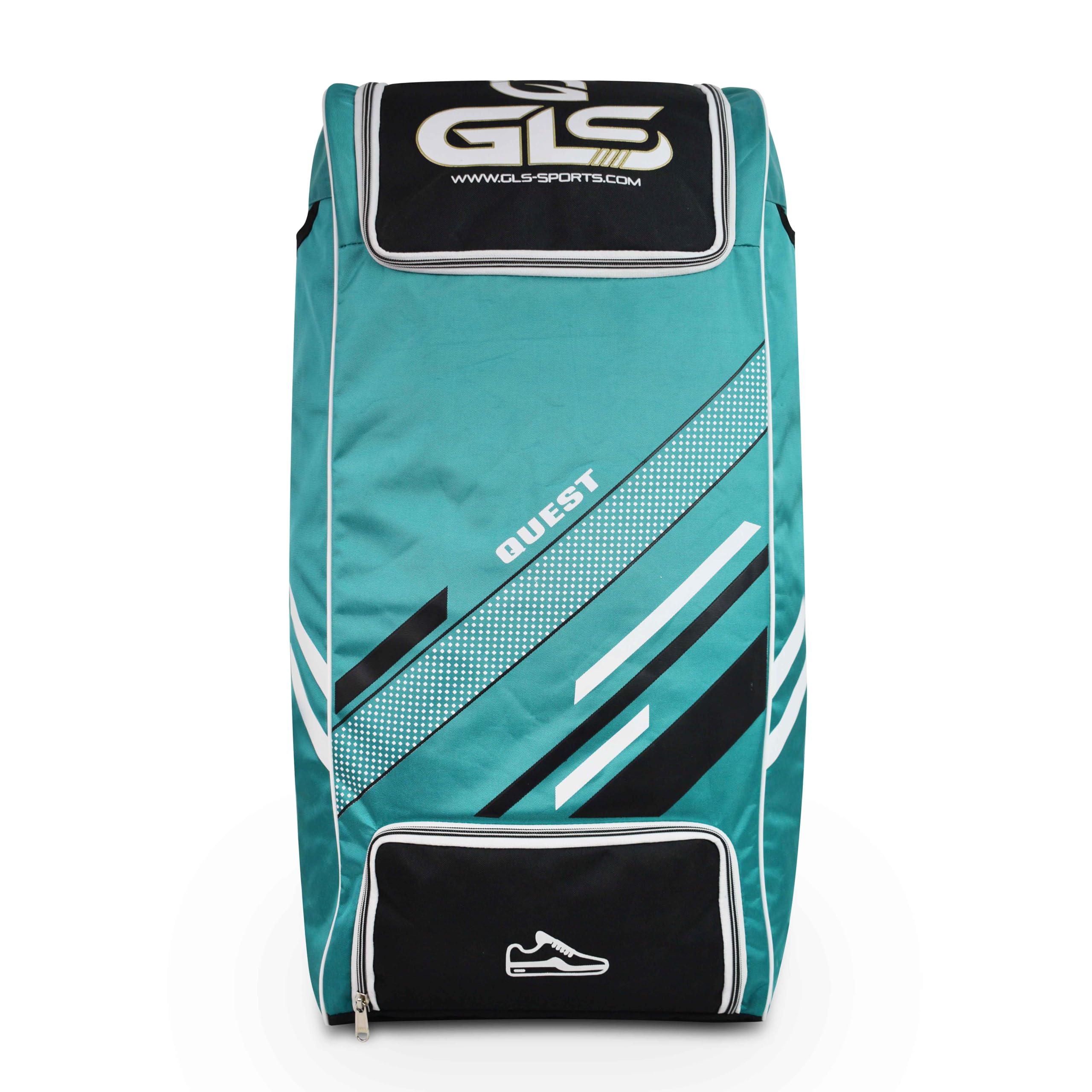 GLS Quest Pro Kit Bag with Two Bat Pocket Compartment and Shoe Pocket (Green, Kit Bag)-image-47