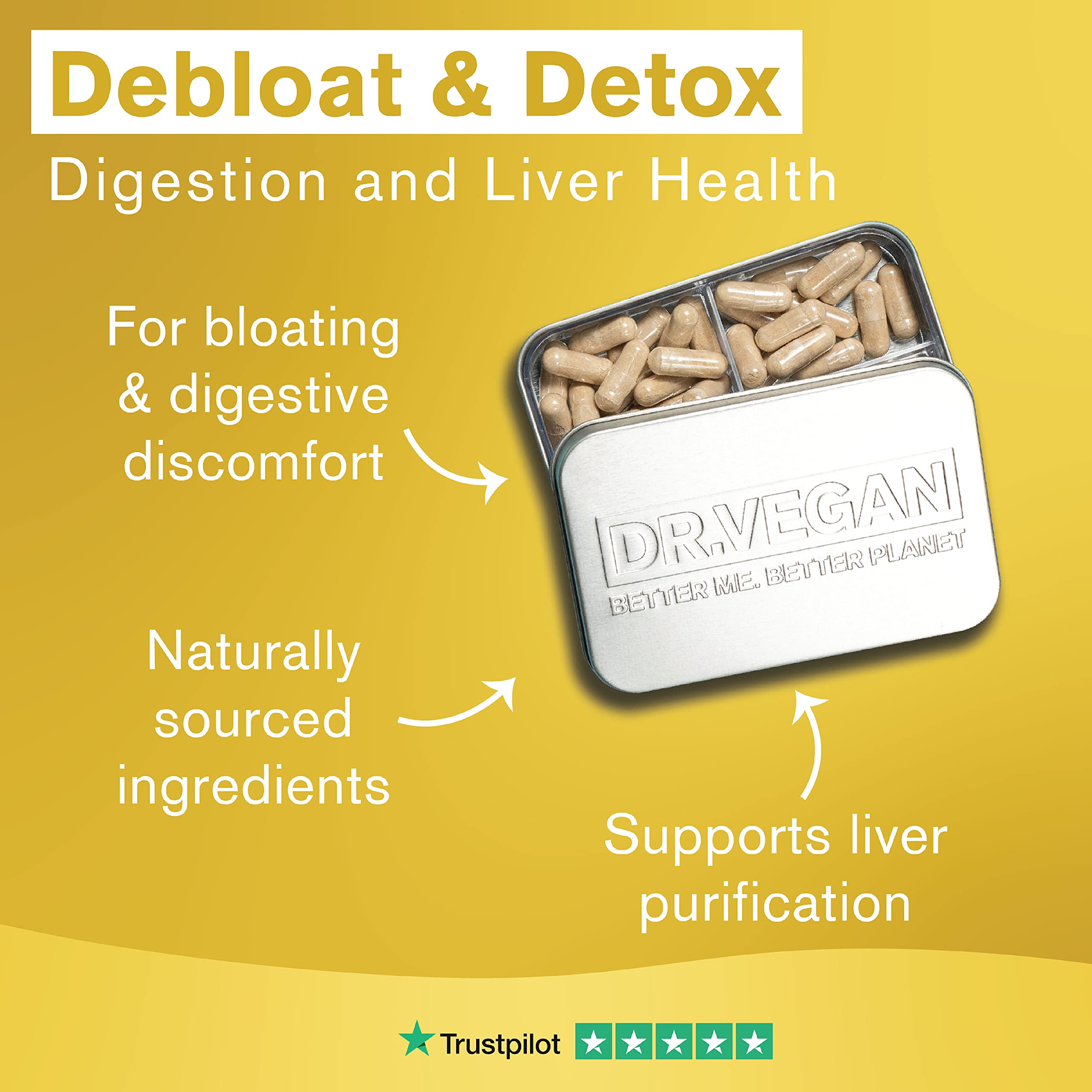 DR.VEGAN Debloat & Detox Bloating, Digestion, Liver Support