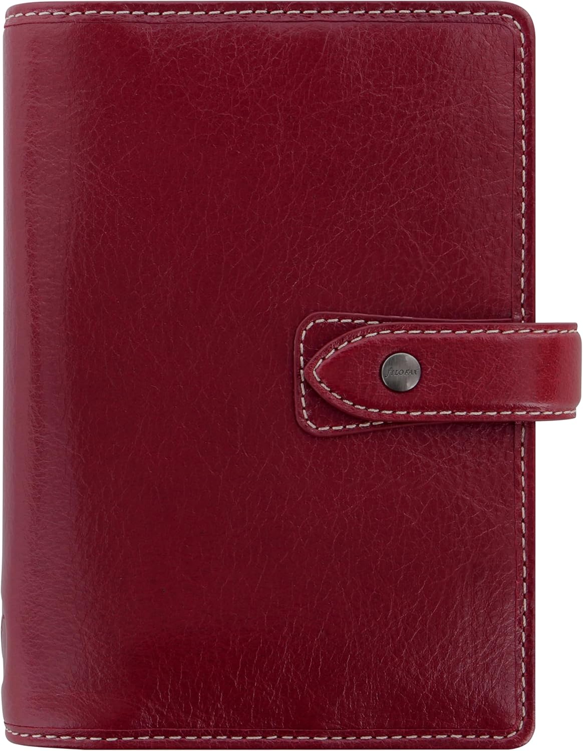 Filofax Malden Personal Size Burgundy Buffalo Leather Organizer Weekly Planner Bundle with DiLoro Ballpoint Pen (Burgundy 2026 with Pen, Personal Paper Size 6.73" x 3.74")