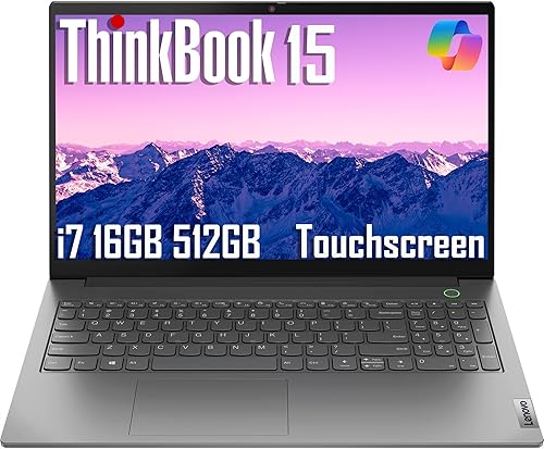 Miniatura 9 de Lenovo ThinkBook 15 Gen 4 Business Laptop (pantalla táctil IPS FHD de 15.6 pulgadas, Intel 10-Core i7-1255U, 40 GB de RAM, 1 TB SSD), cámara web