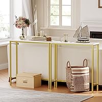 Vista 7 de HOOBRO Mesa consola estrecha, mesa de entrada pequeña de 29.5 pulgadas, mesa de sofá delgada, mesa auxiliar, mesa de exhibición, para pasillo, Blanco