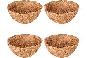 Halatool 4 PCS 14 Inch Round Coco Liners Hanging Basket