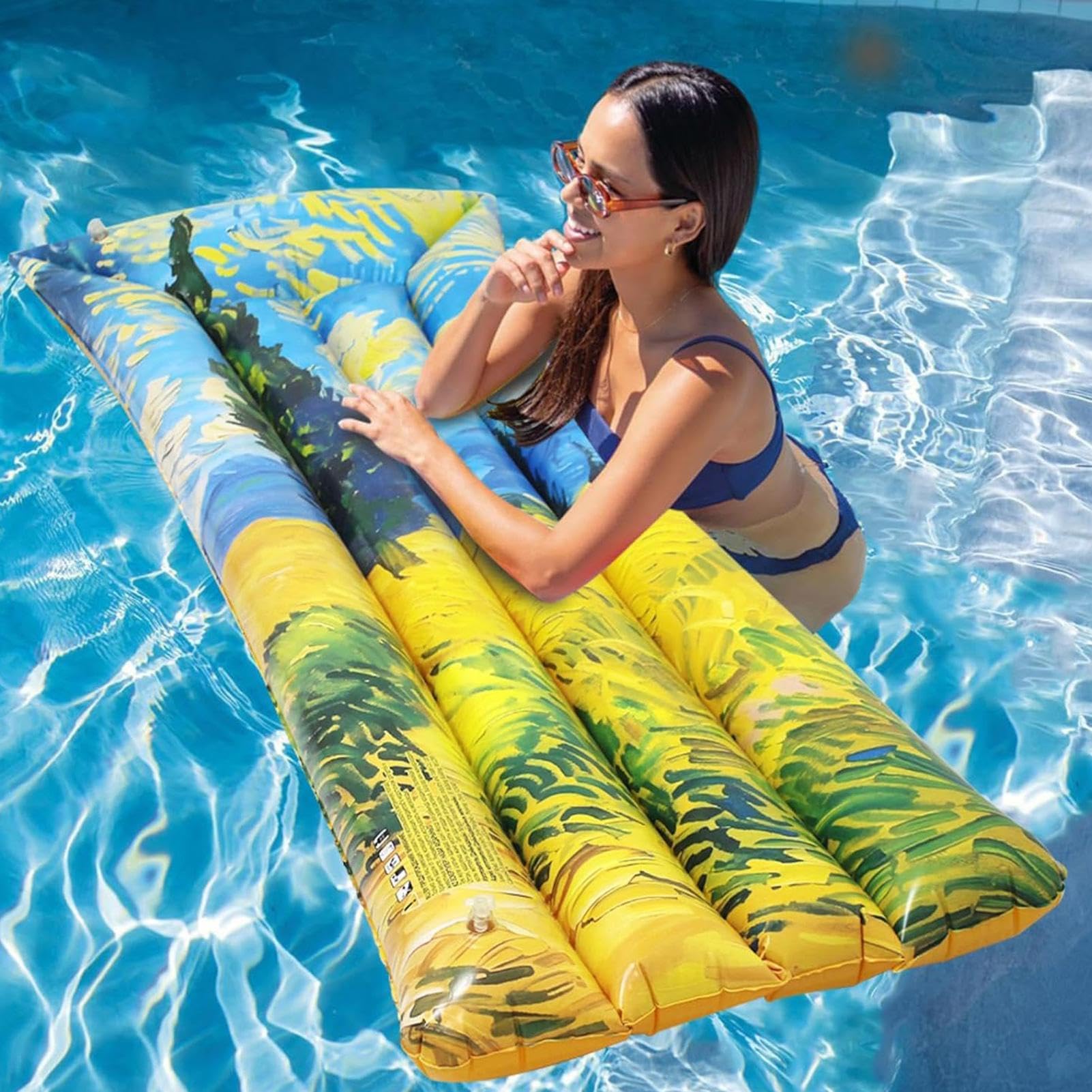 Generico Flotteurs pour piscine | Coussins hamac flottants pliables et portables | Hamac gonflable de piscine | pour extérieur intérieur camping voyage plage lac été femmes hommes