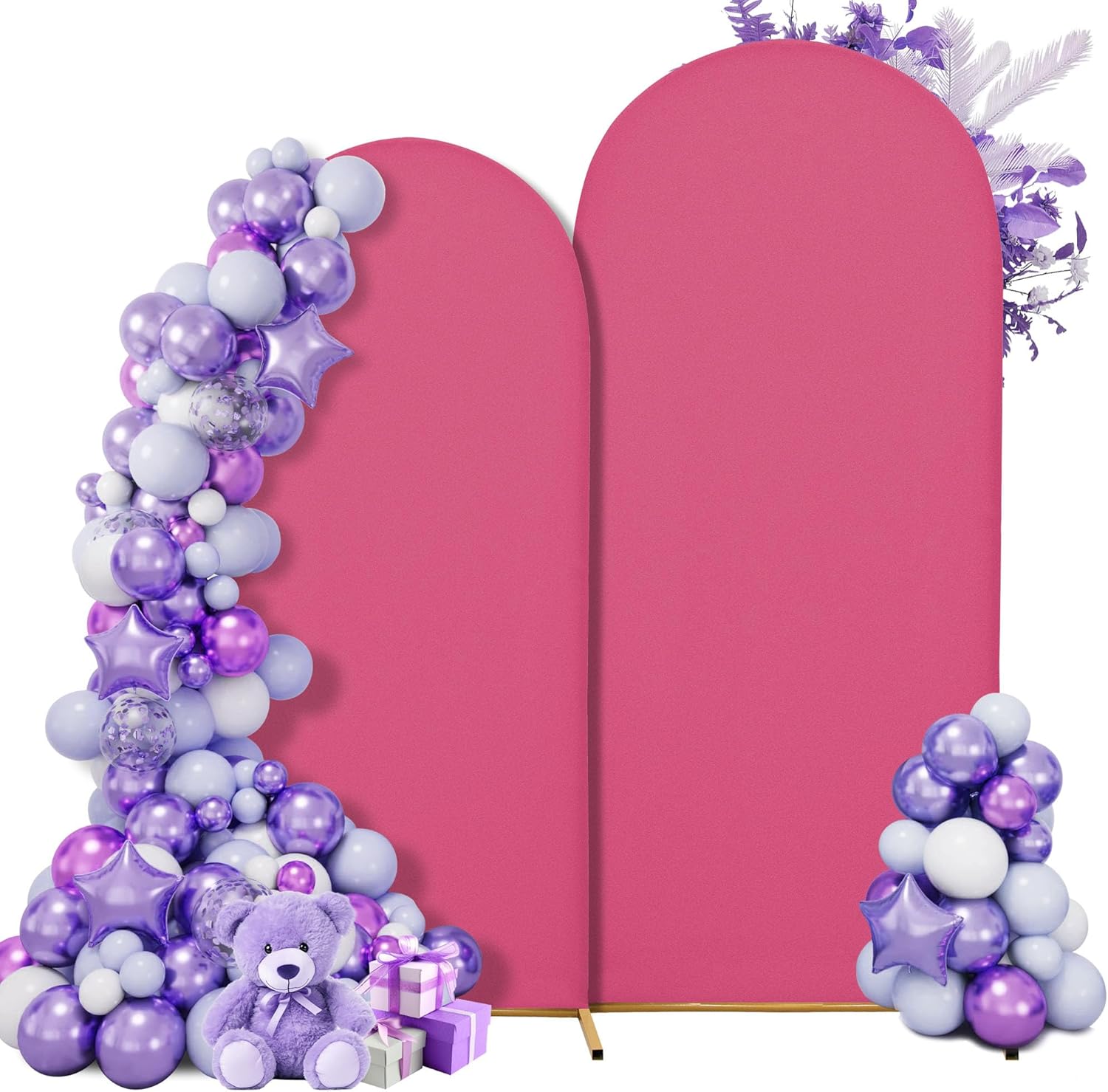 3-Piece Arch Cover Bundle – 7.2FT, 6.6FT & 6FT Stretch Spandex Backdrop Set – Wedding, Birthday & Photo Booth Arch Covers for Every Event