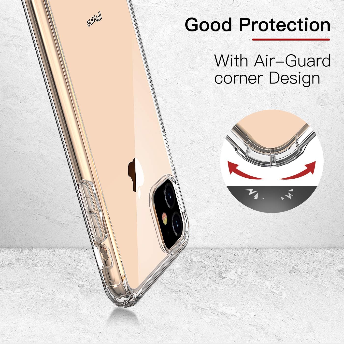 Chirano Case Compatible with iPhone 11, Only for 6.1 inch, Clear,4 Corners Shockproof Protection
