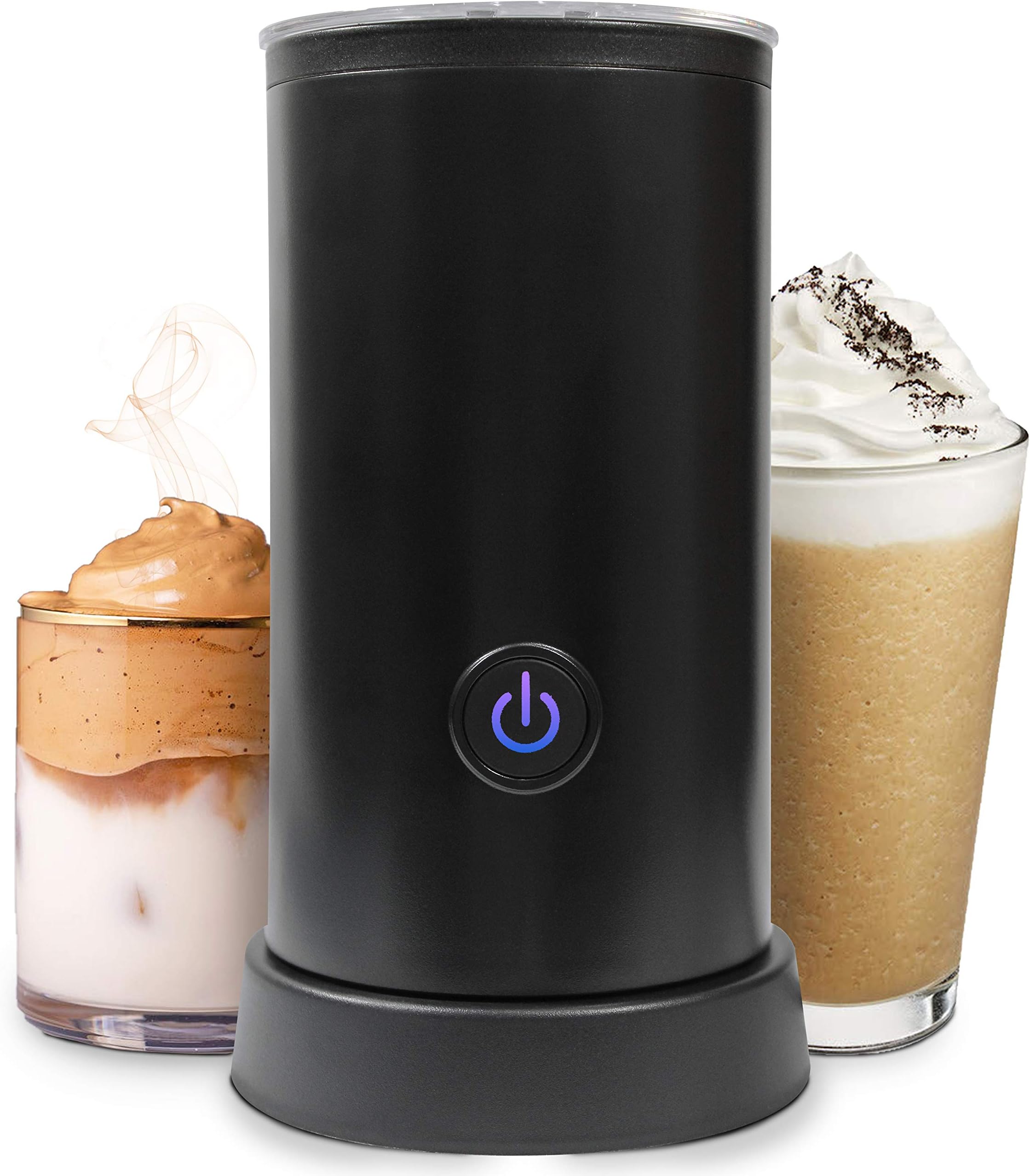 Milk Frother Machine (UK Company) Coffee Frother Milk Steamer Hot and Cold Milk