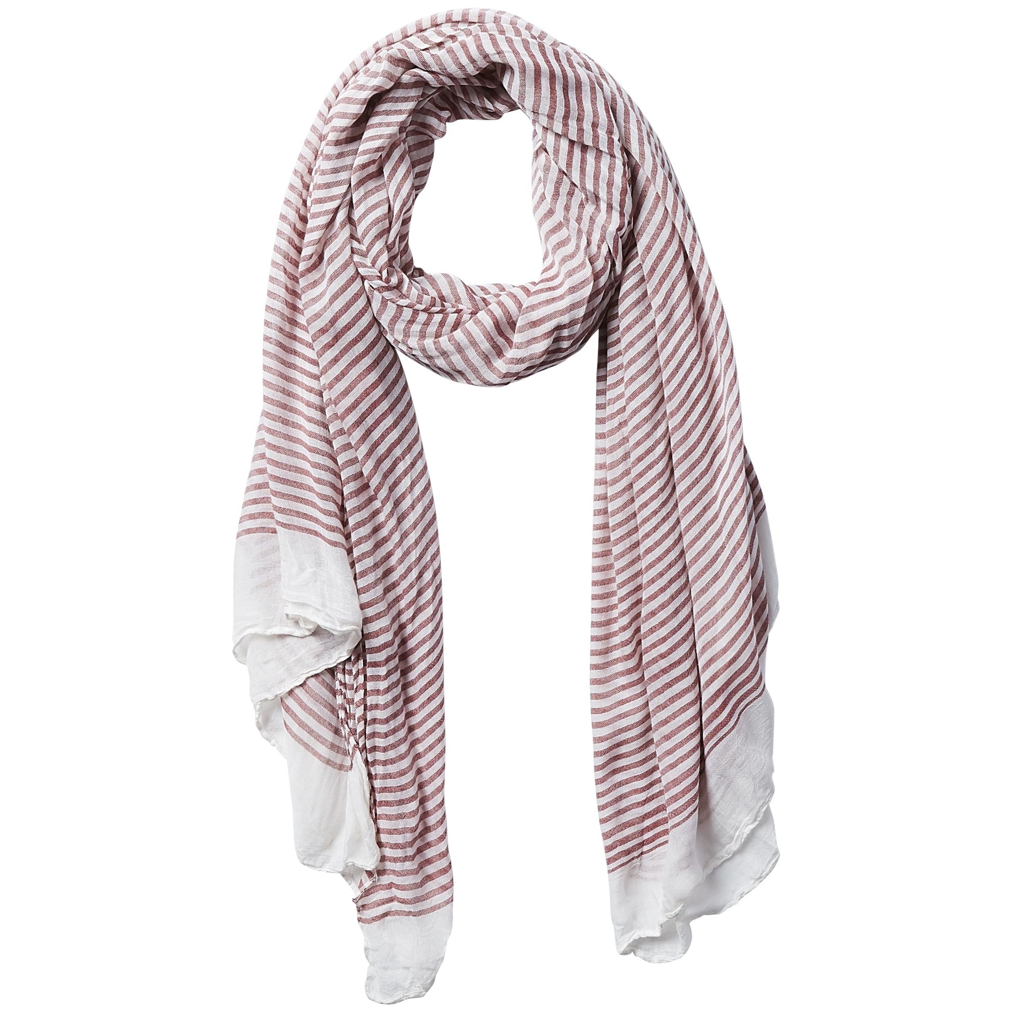 Hadley Wren Women's Insect Shield Bug Repelling Classic Tiny Lightweight Scarf for Summer, Stripe Red, One Size