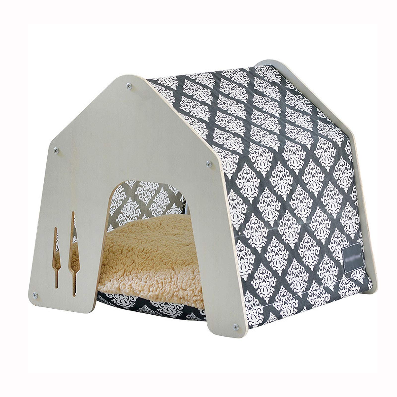 Lit pour chat chaud style tipi pour protéger les petits animaux des courants d'air du sol