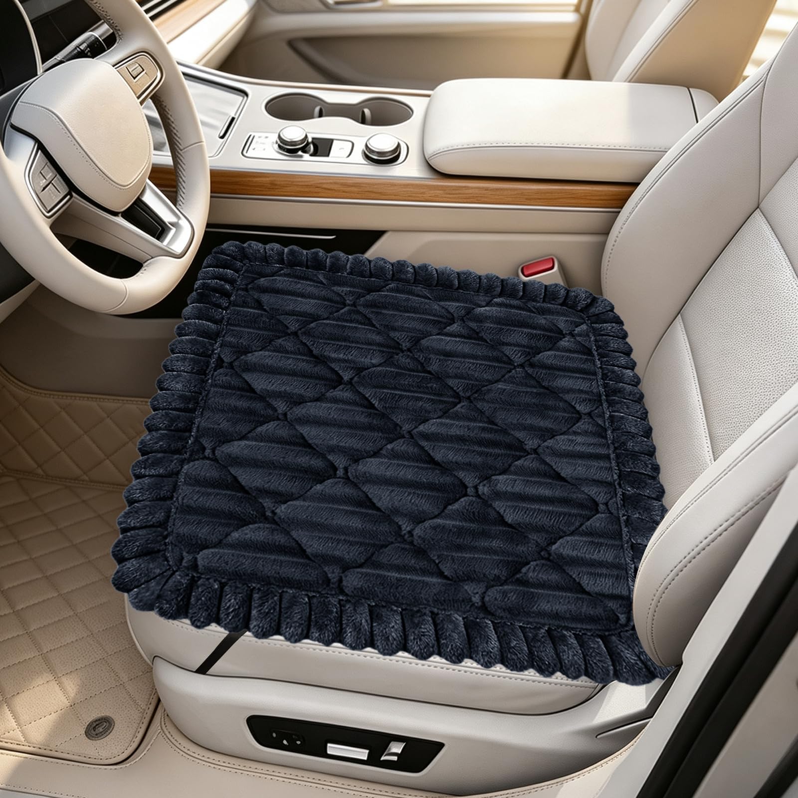 SYLC Dog Bed for Car Back Seat, Non-Slip Car Seat Cushion Cover Soft Plush