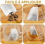 600 pezzi infusore tisane 7x9 cm, colino di carta per tè sfuso, sostenibili infusore tè filtro per tisane adatti a erbe, spezie e caffè, aromatico, neutro al gusto e ecologico. - 3