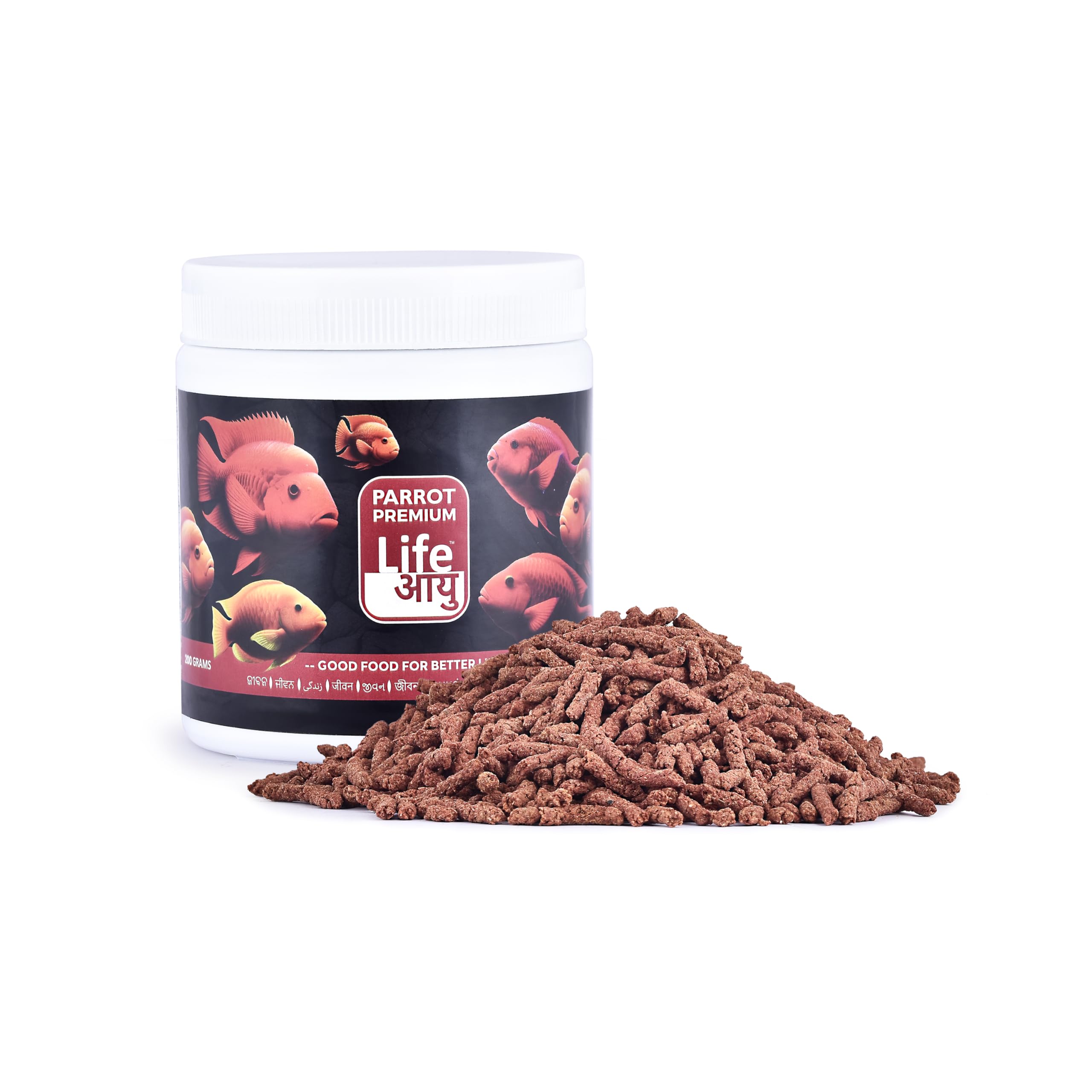 Premium Parrot Fish Food 100g High Protein Slow Sinking Food Pellets for Fast Growth & Color Enhancement | Daily Fish Feed | Rich in Nutrients & Omega 3 | Aquarium Fish Food-image-5