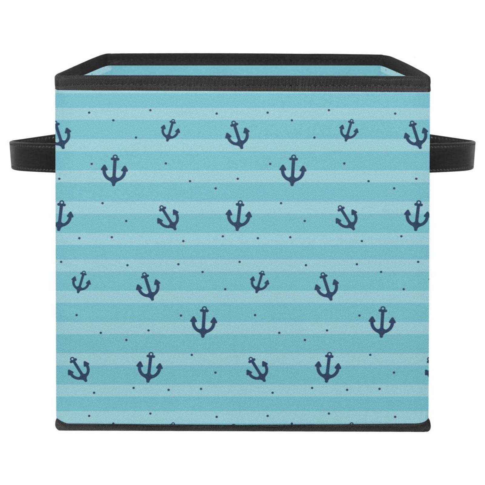 Boîte de rangement en tissu pour chambre et placard au style bord de mer