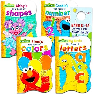 Sesame Street First Books Series; BIG Bird's Letters, Abby's Shapes, Elmo's Colors, Cookie's Numbers [Board Book Hardcovers, 4 Books] - Buy now