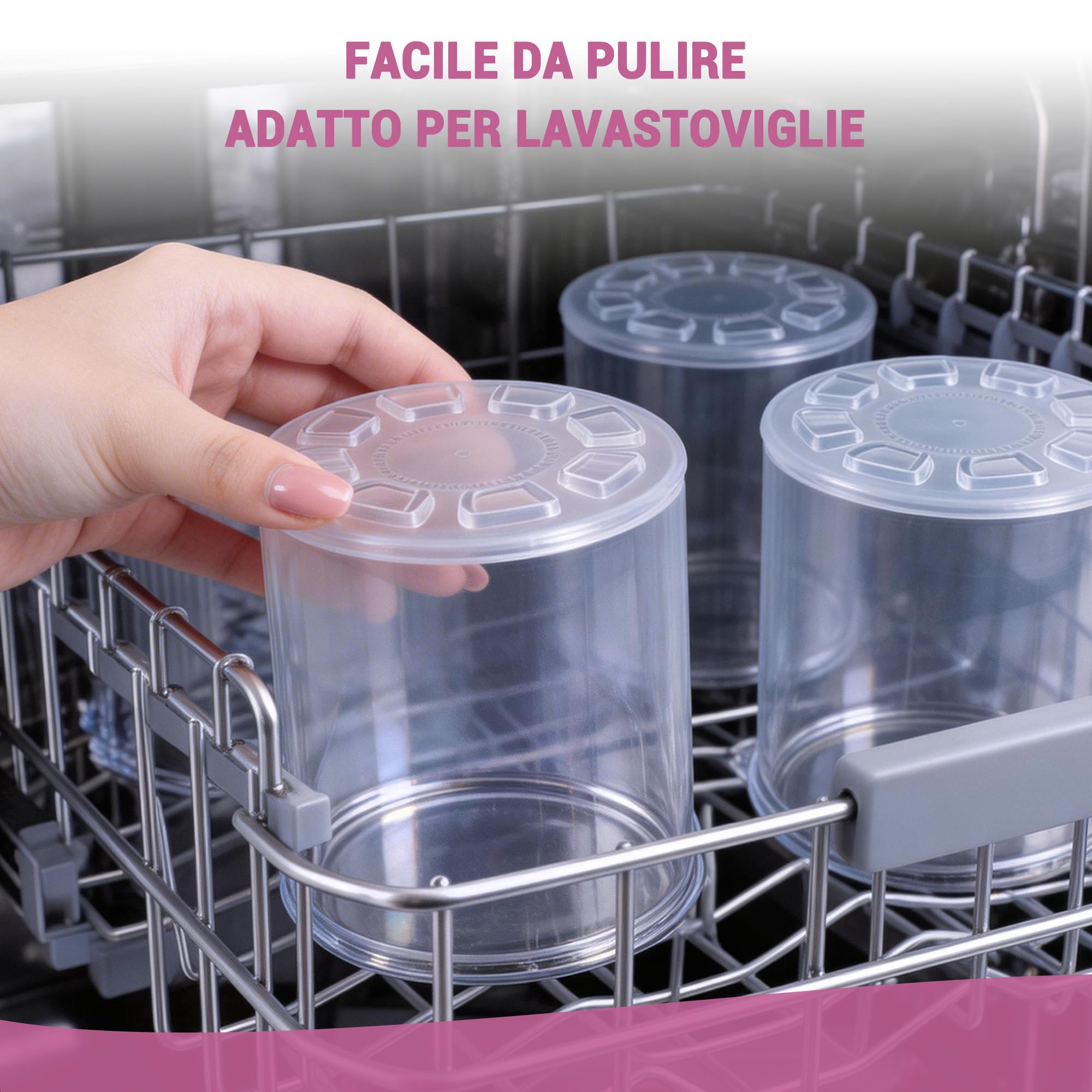 4 contenitori per Ninja Creami Deluxe Pints - Accessori per Ninja Creami NC301 NC300, senza BPA, compatibile con ICE MAKER NC299AM C300S Series