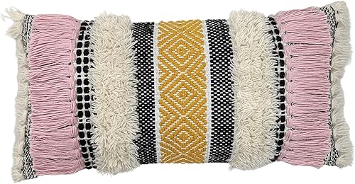 Vista 40 de Trade Star Funda de cojín gruesa hecha a mano de alta calidad, 100% algodón, decorativa, de alta calidad, estilo bohemio, copetudo, altamente Funda