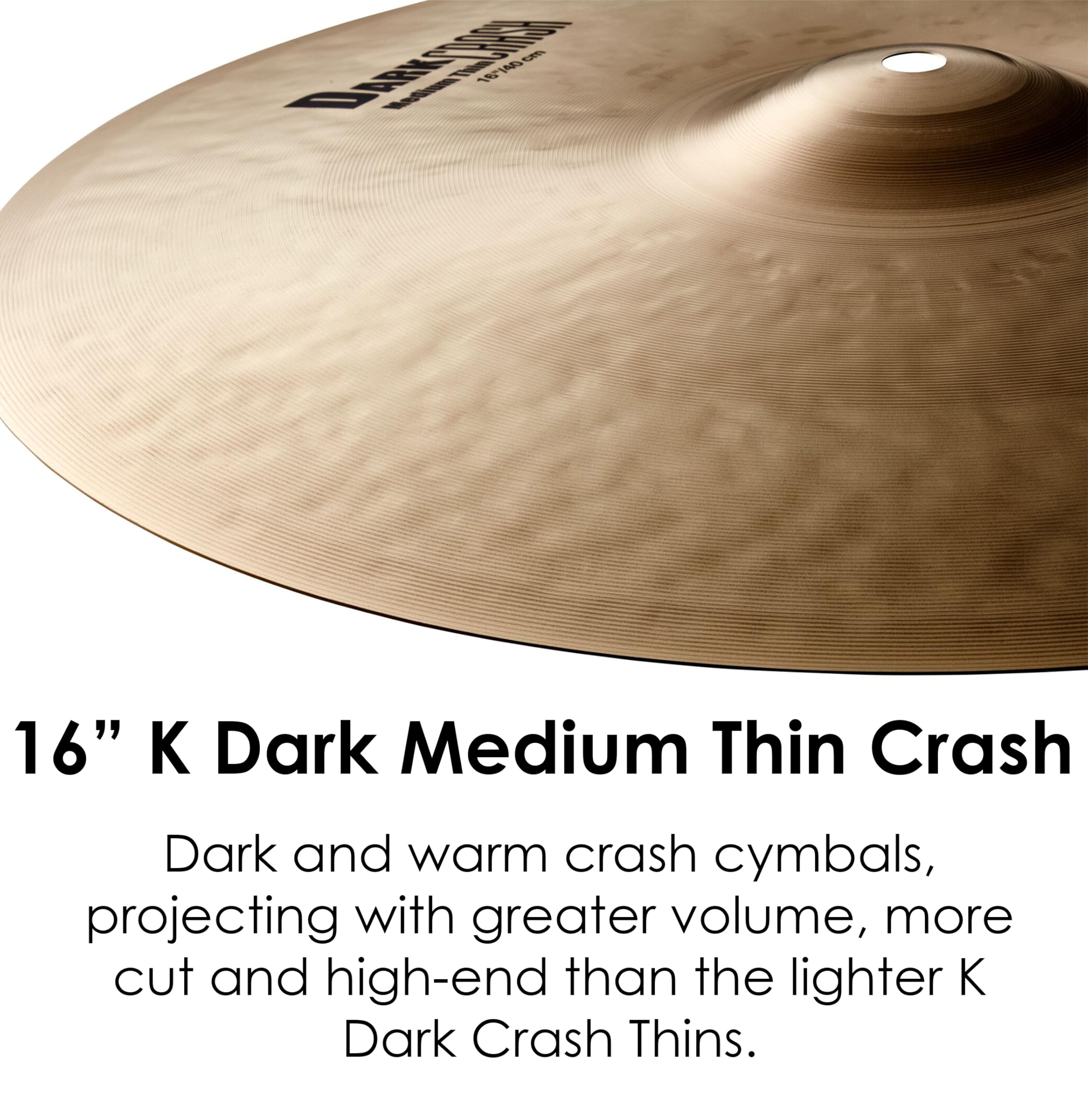 Amazon.com: Avedis Zildjian Company 16-inch K Zildjian Dark Medium