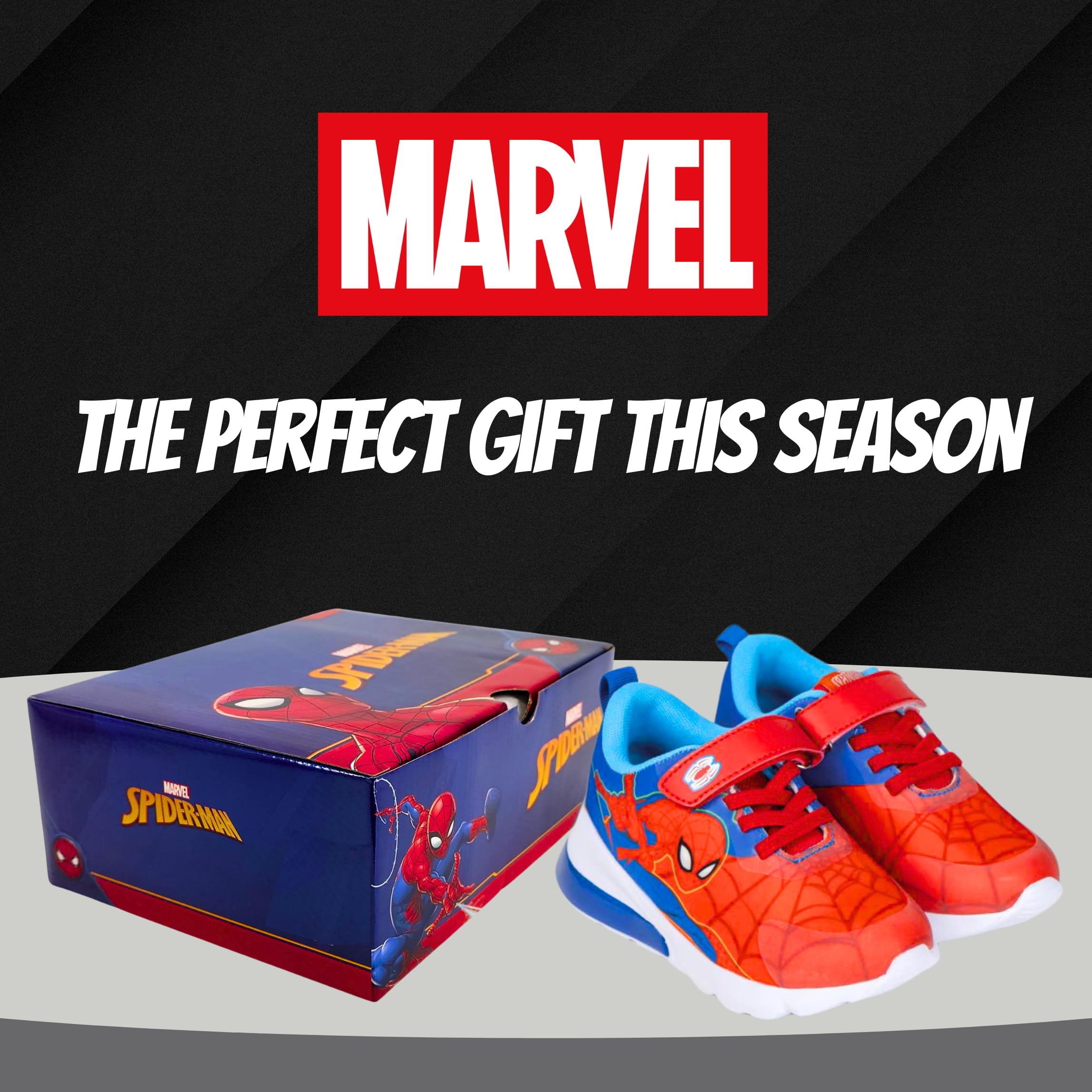 Marvel Spiderman Scarpe da Ragazzi, Scarpe Sportive da Ragazzo, Scarpe Luminose per Bambino, Regalo per Ragazzi, Taglie EU 25 a 32 (28)
