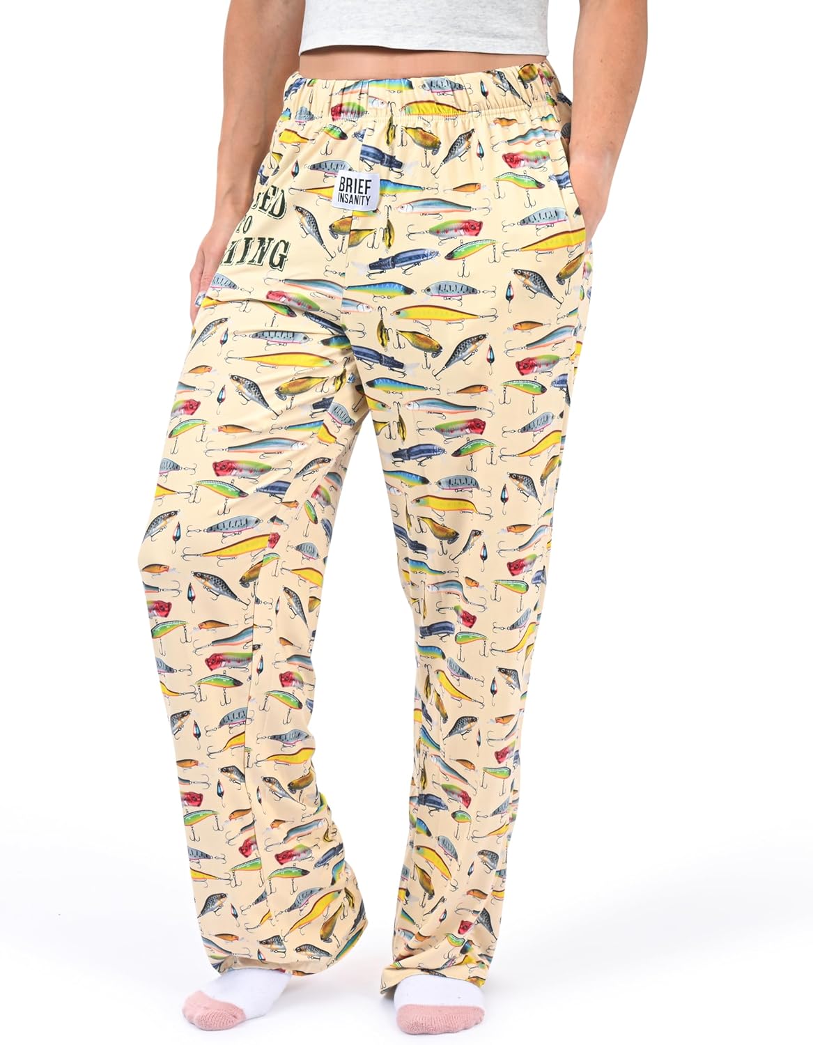 Lured to Fishing Pajama Pants for Men | Humorous, Funny, Novelty Bottoms | Loungewear for Anglers - Image 2