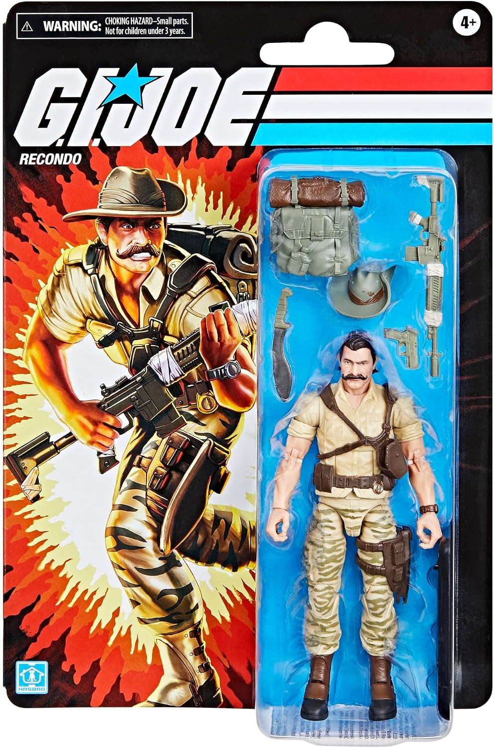 G.I. Joe Classified Series Retro Cardback Recondo, Collectible 6-Inch Action Figure with 7 Accessories