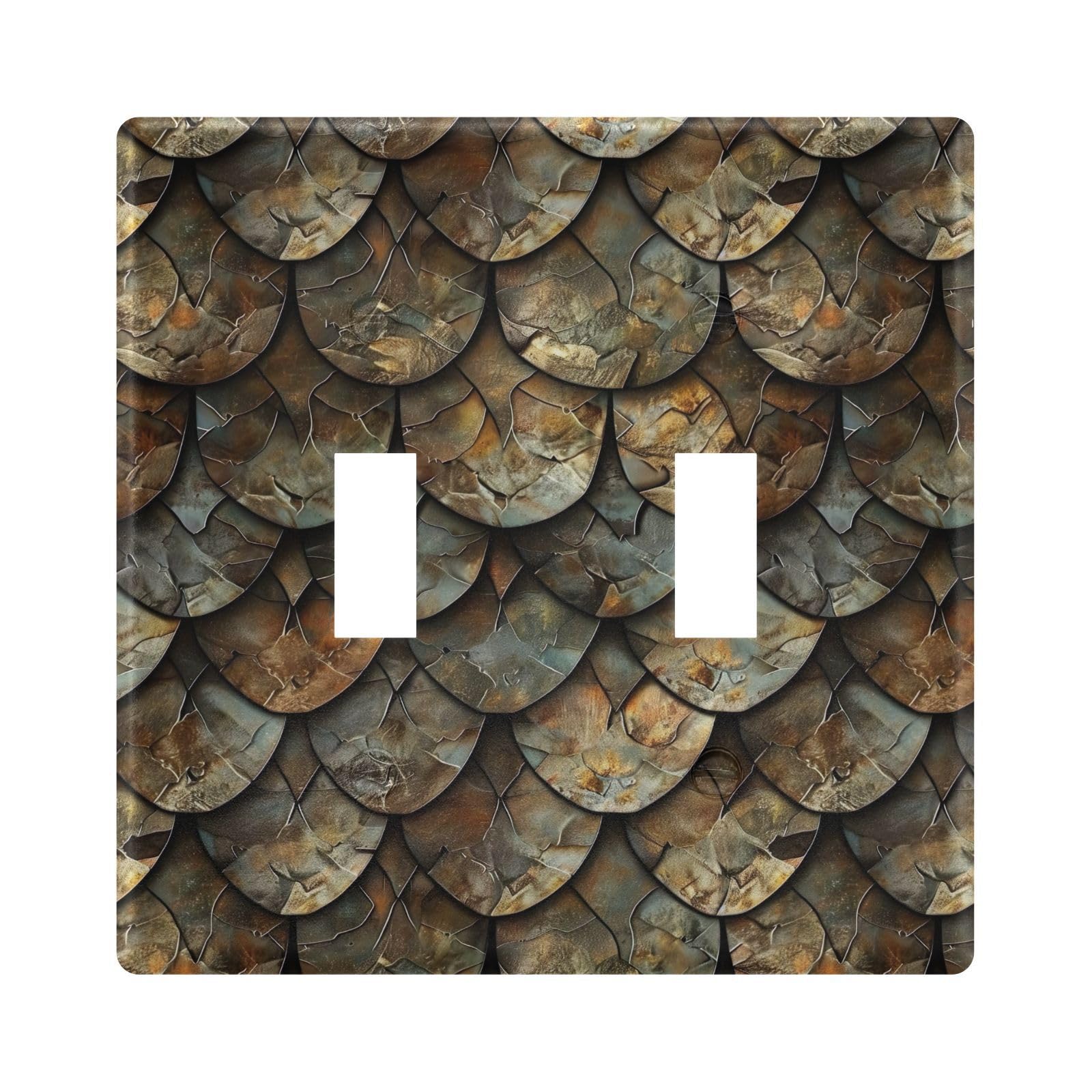 UMIRIKO Dragon Scales Light Switch Cover Plate Covers Decorative Double Toggle Home Decor 202b5863