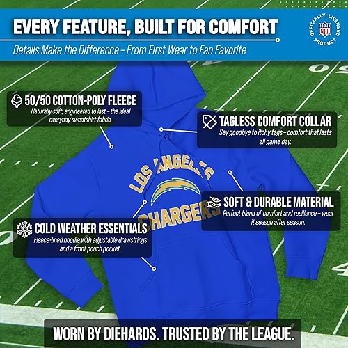 Miniatura 172 de Team Fan Apparel - Sudadera con capucha para adultos de NFL Gameday, mezcla de algodón y vellón de poliéster, abrígate y representa a tu