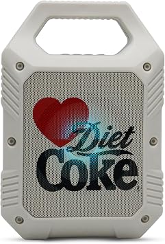 Diet Coke Portable Bluetooth 5.4 Speaker with Handle, Dual 5W Speakers, Multi-Connectivity AUX/USB/MicroSD/FM, Hands-Free Calling, Lightweight and Rechargeable via USB-C, Iconic Red Design