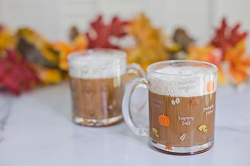 Miniatura 6 de Pearhead Taza de vidrio para cosecha, decoración del hogar de Halloween, taza de vidrio para café y té, accesorios de otoño, taza de temporada, 12