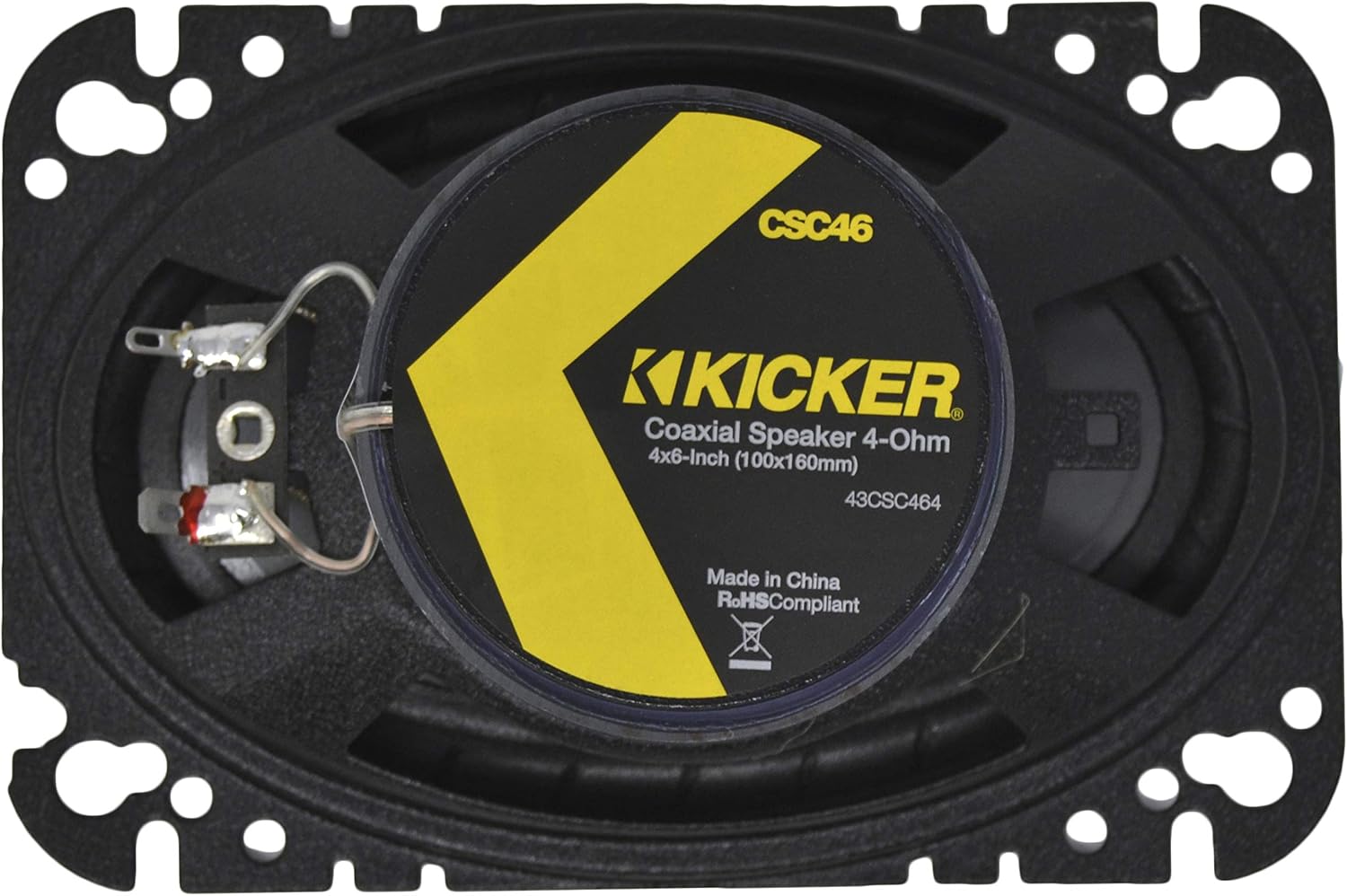 Kicker 43CSC464 CSC46 4x6-Inch Coaxial Speakers, 4-Ohm