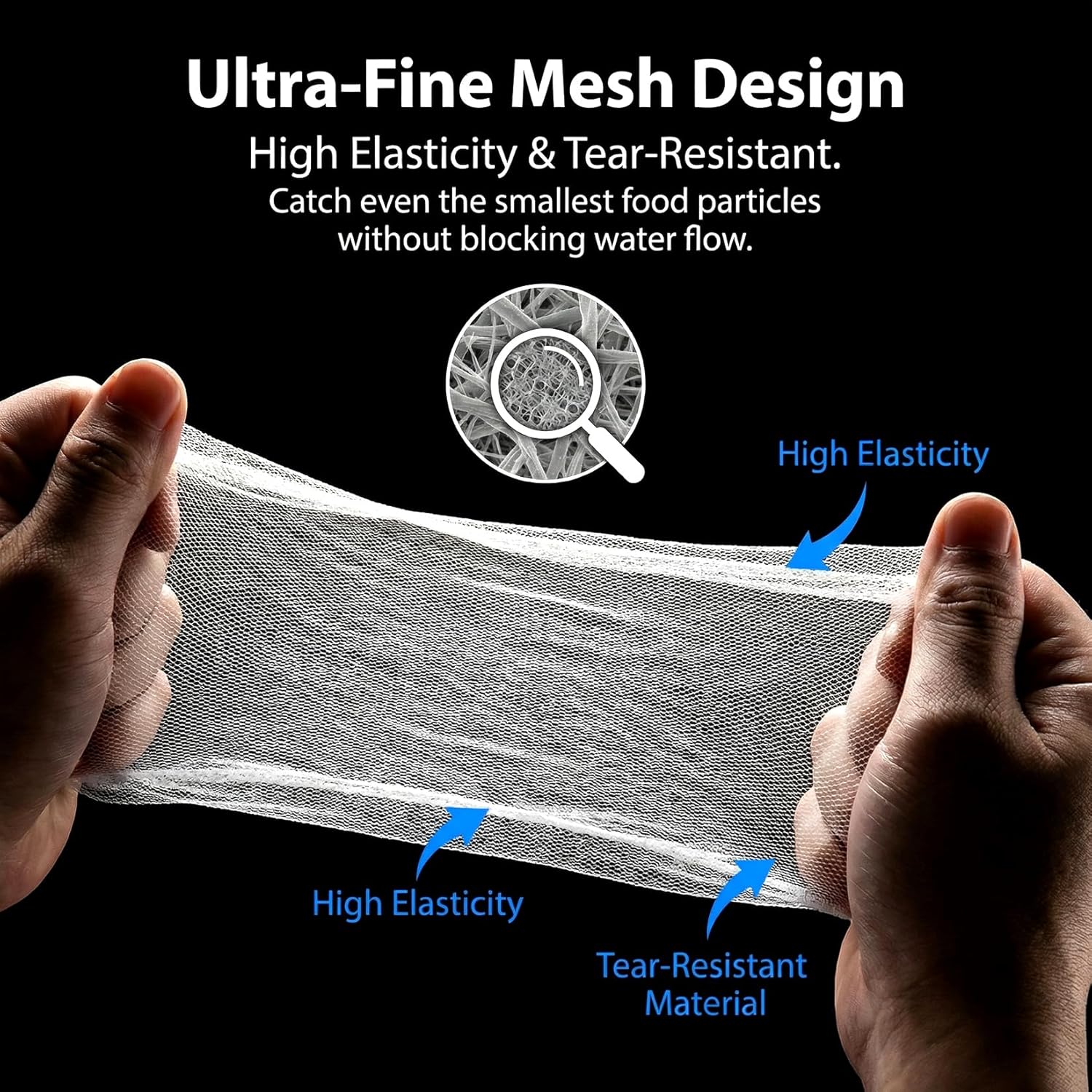 RAINFLOW 400 Pack Kitchen Sink Strainer Mesh Bag - Disposable Sink Drain Covers,Kitchen Essentials Sink Filter Nets, Anti-Clogging Sink Drain Strainer Collecting Leftovers, Hair, Debris