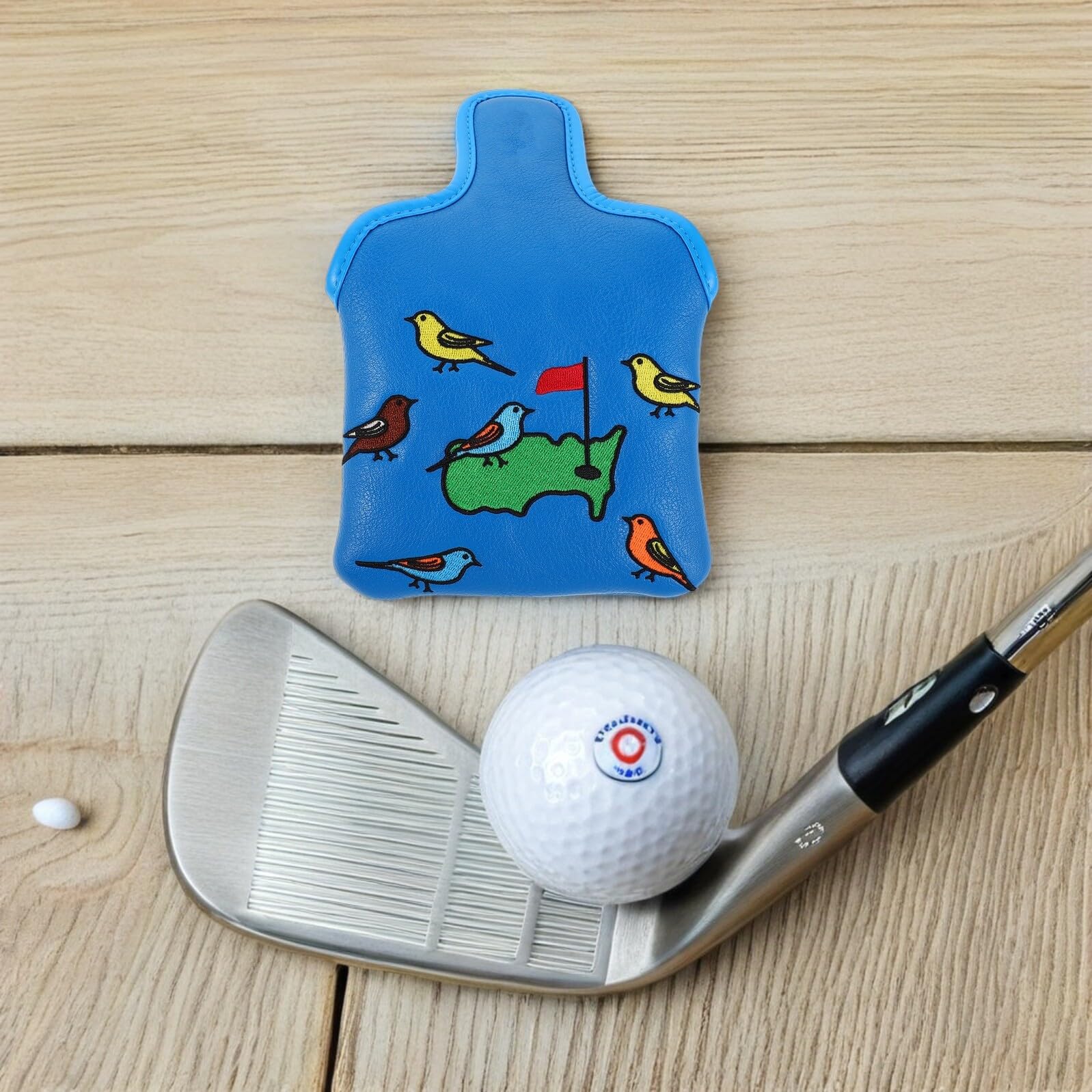 Funda para Putter de Golf Tipo Mazo, PU y Felpa Azul
