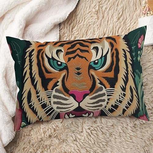 Vista 791 de ArogGeld Chinoiserie - Fundas de almohada escénicas asiáticas, estilo asiático, funda de almohada azul y verde Kelly, funda de cojín para decoración