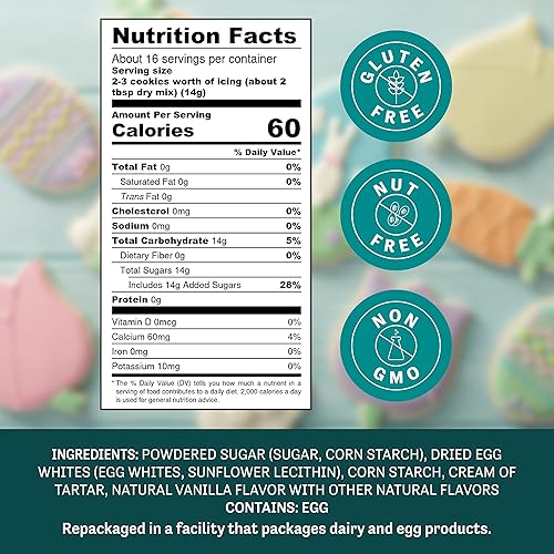 Miniatura 2 de Judee's Royal - Mezcla de glaseado de 8 onzas, galletas heladas como un profesional, ideal para decorar y hornear, solo tienes que añadir agua, sin