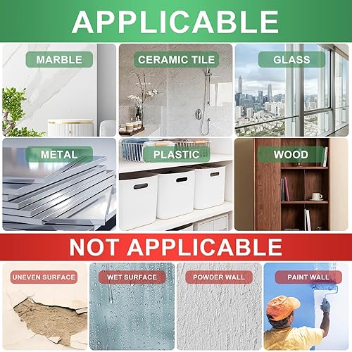 Miniatura 5 de 30 cintas de doble cara  Adhesión fuerte y sin rastros, fácil aplicación de una sola pieza, material acrílico, no requiere corte, simplemente rasga