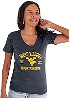 Vista 29 de Blue 84 NCAA Camiseta de mujer de tres combinaciones con mascota