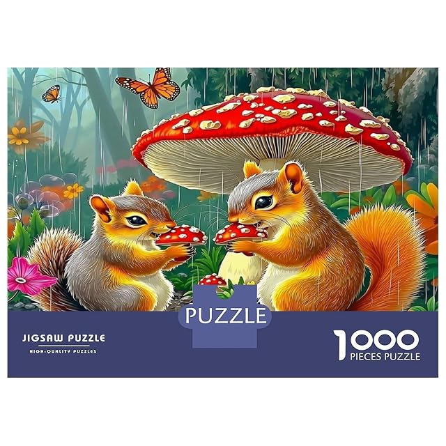 Foto 2 de 8 de Rompecabezas de 1000 Piezas Ardillas bajo una Seta para Adultos. Juegos educativos, decoración del hogar