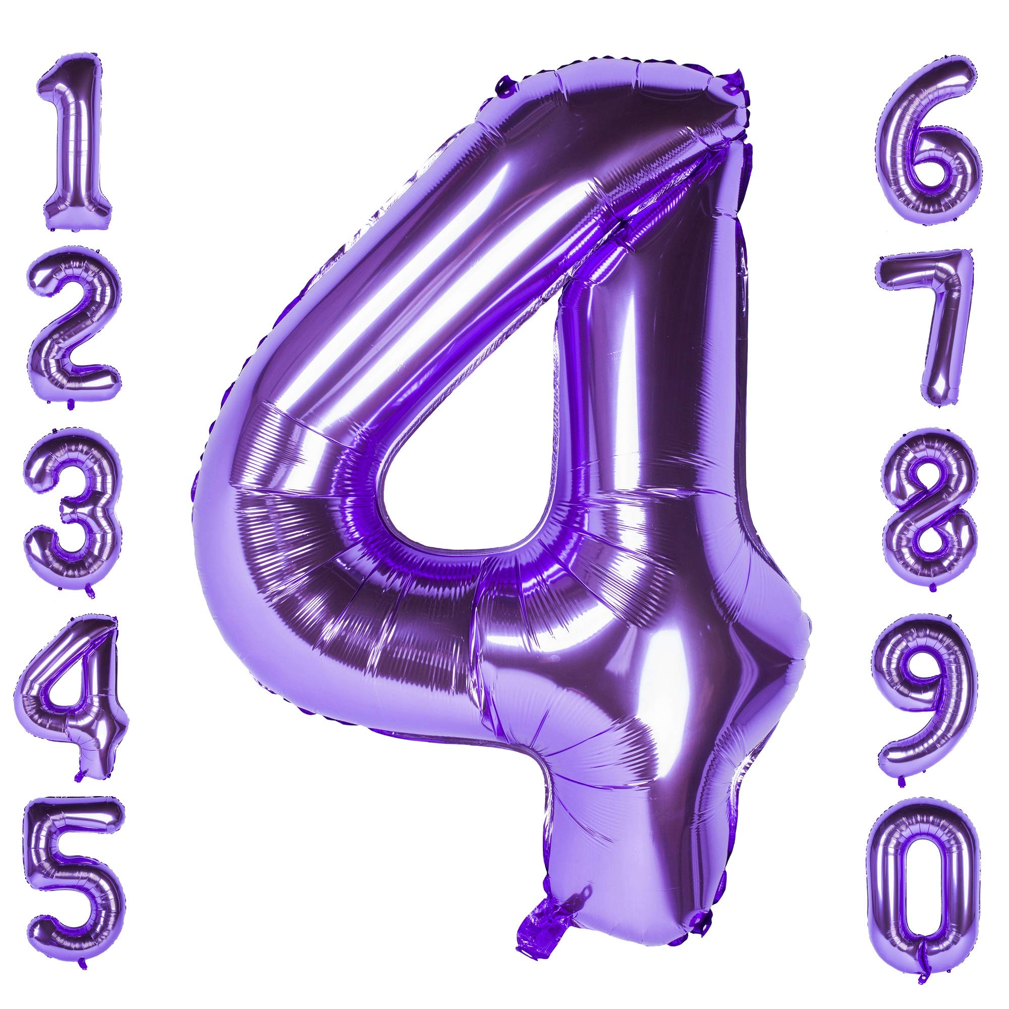 Red 0 balloon 40 Inch Giant Helium Foil Number 0 to 9 Red Balloon Birthday Wedding Party Digital Decorations (Number 0) — view 194