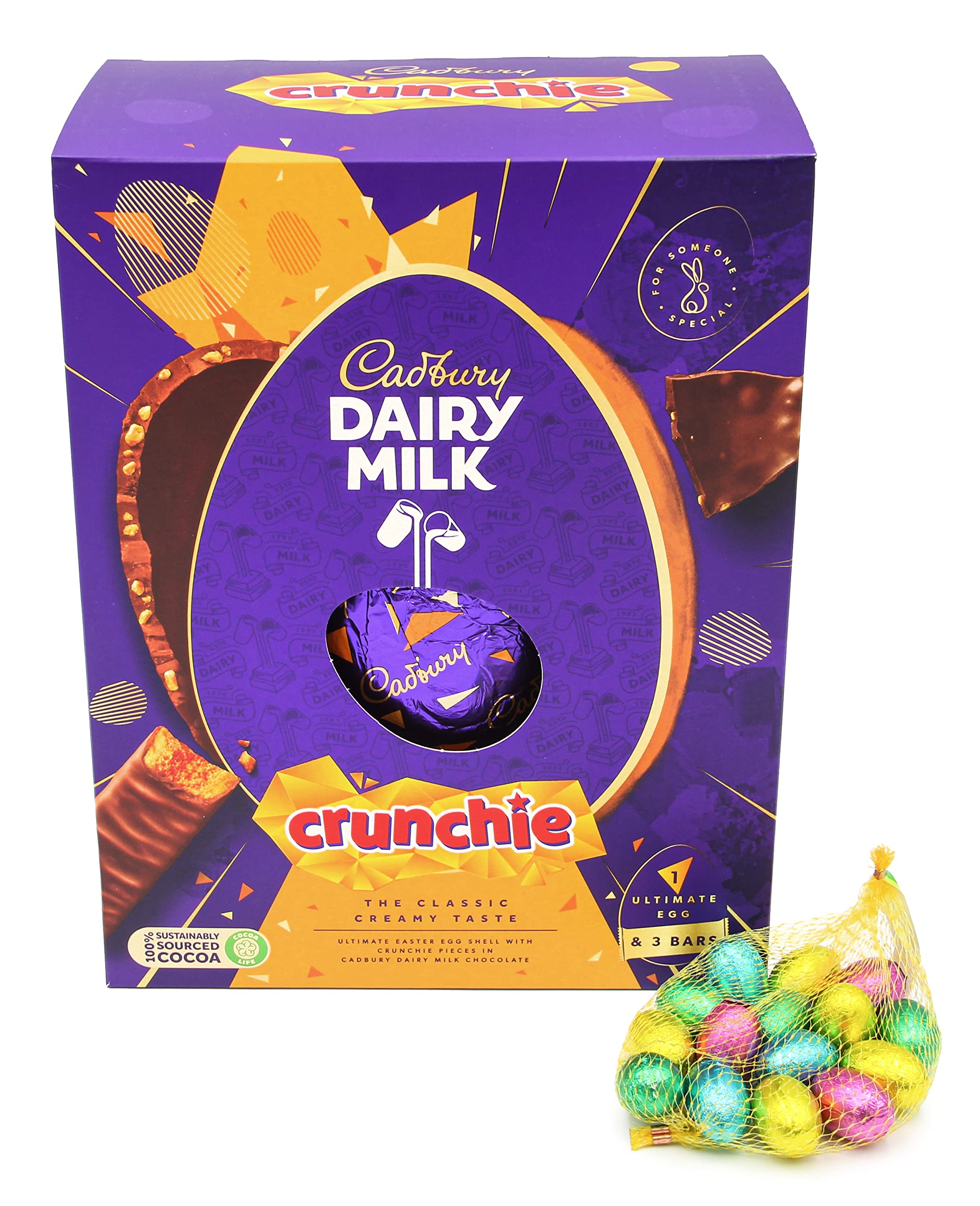 Buy Milk Chocolate Mini Easter Eggs 100g and Cadbury Dairy Milk Crunchie Bits Inclusion Easter