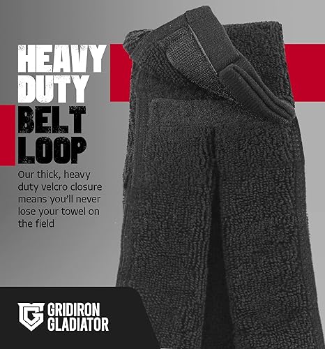 Miniatura 5 de Toalla de fútbol - Qb Towel & Football Sweat Towel para deportes - Toalla de fútbol para hombres y jóvenes (negro)