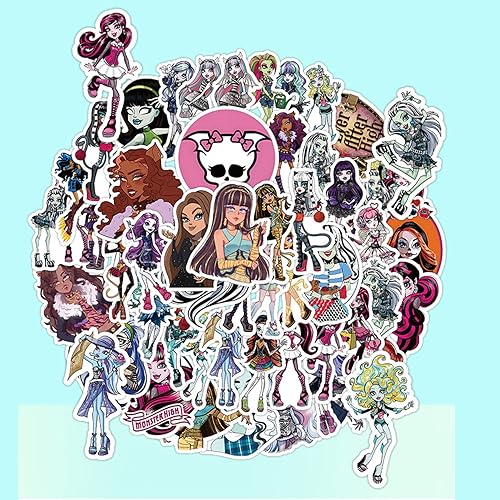 Miniatura 2 de LTZSTONE Calcomanías Monster High, 50 unidades, calcomanías para portátiles, botellas de agua, juguetes y regalos para adolescentes, niñas,