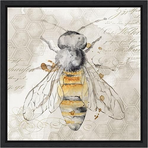 Miniatura 12 de Amanti Art Lienzo enmarcado para pared, 16 x 16 pulgadas, abeja reina II por Eva Watts, lienzo enmarcado para pared, obras de arte de animales,