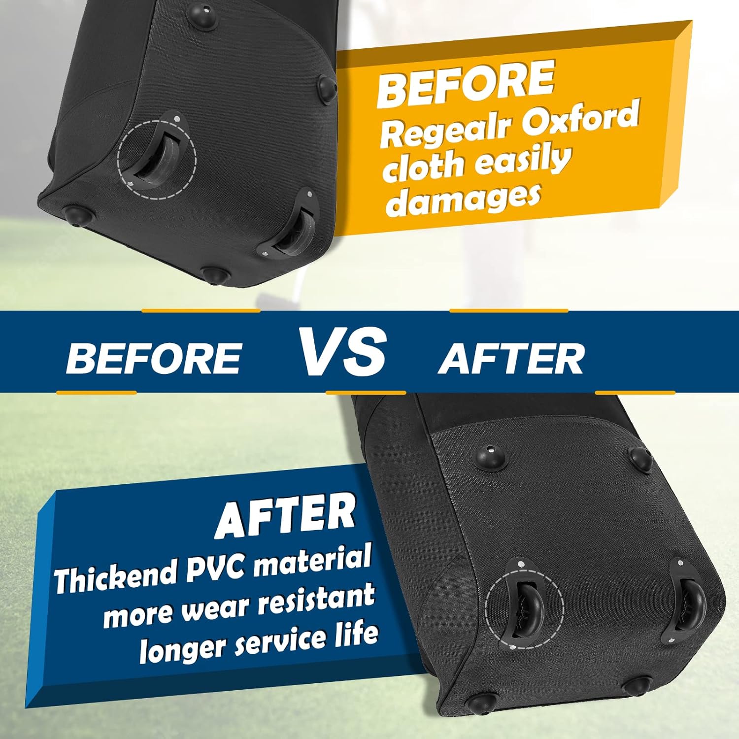 DAREKUKU Golf Travel Covers for Airlines with Detachable Shoulder Straps, Soft Foldable Golf Club Travel Bags, 900D Heavy Duty Oxford -Universal Size : Sports & Outdoors