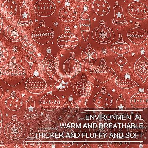 Miniatura 7 de Hand Drawn Pattern Cute Christmas Soft Plush Travel Blankets, Lightweight Winter Flannel Fleece Blanket Adults Kids Office Throws 60x90 Inches