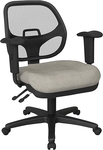 Miniatura 36 de Office Star ProGrid - Silla de oficina ergonómica ajustable con soporte lumbar integrado y brazos acolchados, color negro icono Negro (Icon