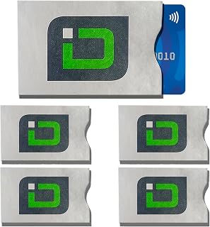 RFID Blocking Sleeves - Passport and Credit Card Protector Sleeves - Identity Theft Protection (Logo 5 Pack Tyvek)