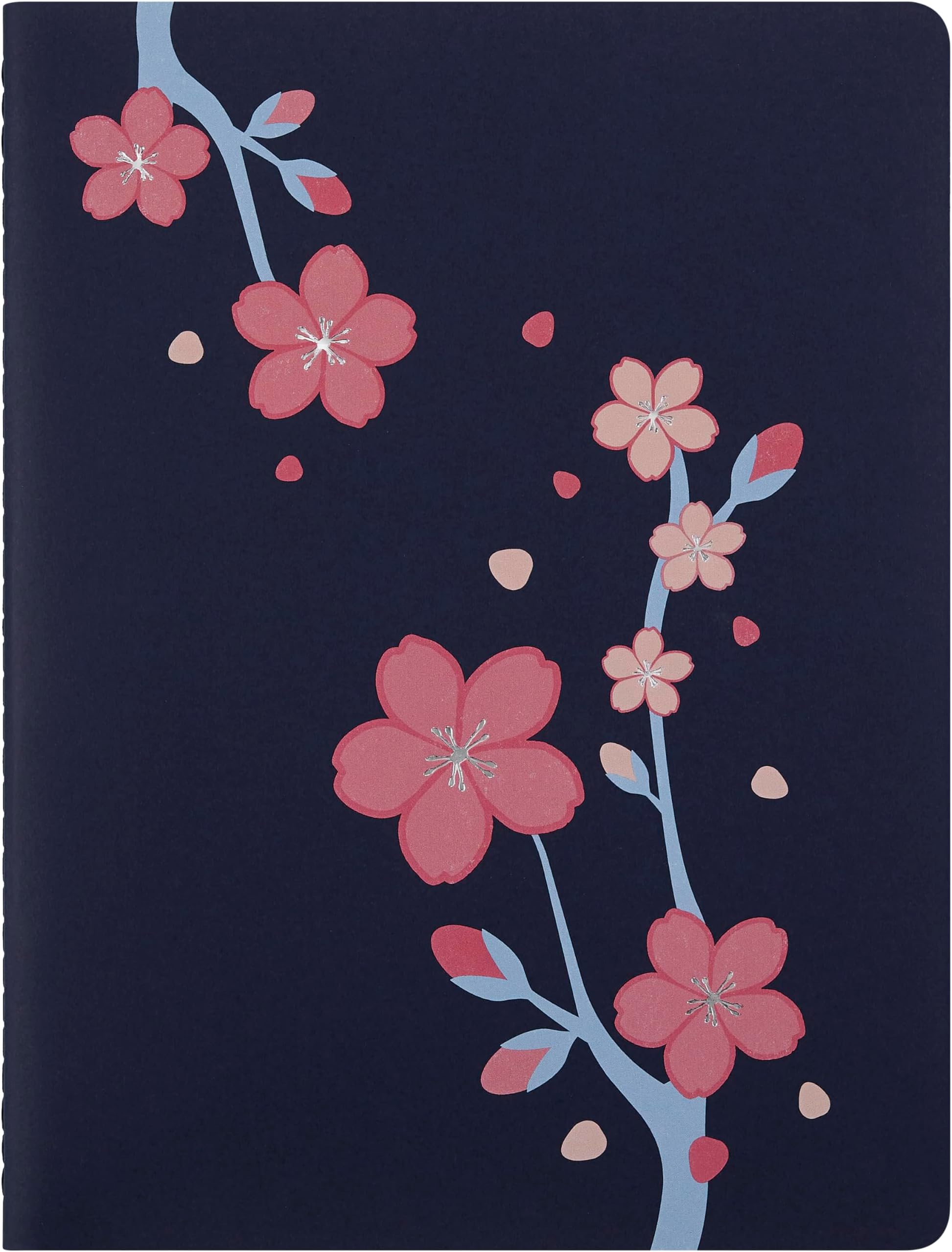 Limited Edition Sakura 2025 Cahier Journal, Soft Cover, XL (7.5" x 9.75"), Ruled, Cherry Blossoms, 120 pages