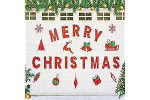 Christmas Double Garage Door Decorations Outdoor Magnetic